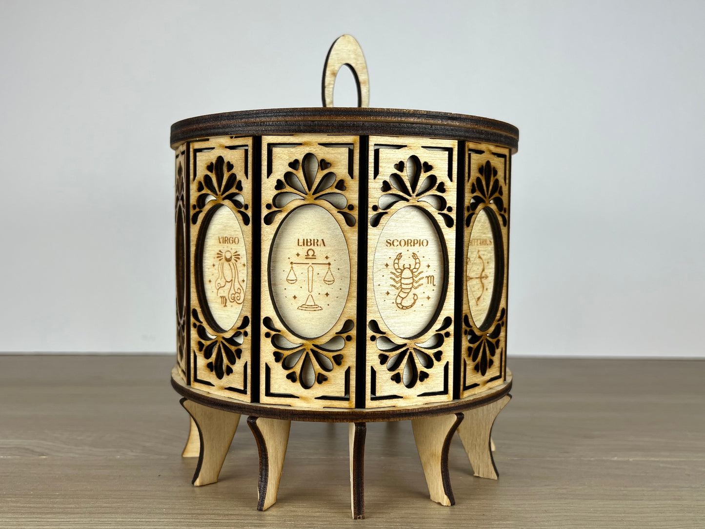 12 Sided Gift Box Zodiac Symbols