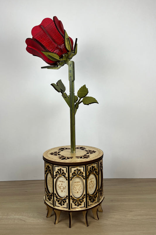 3D Red Rose Side 1