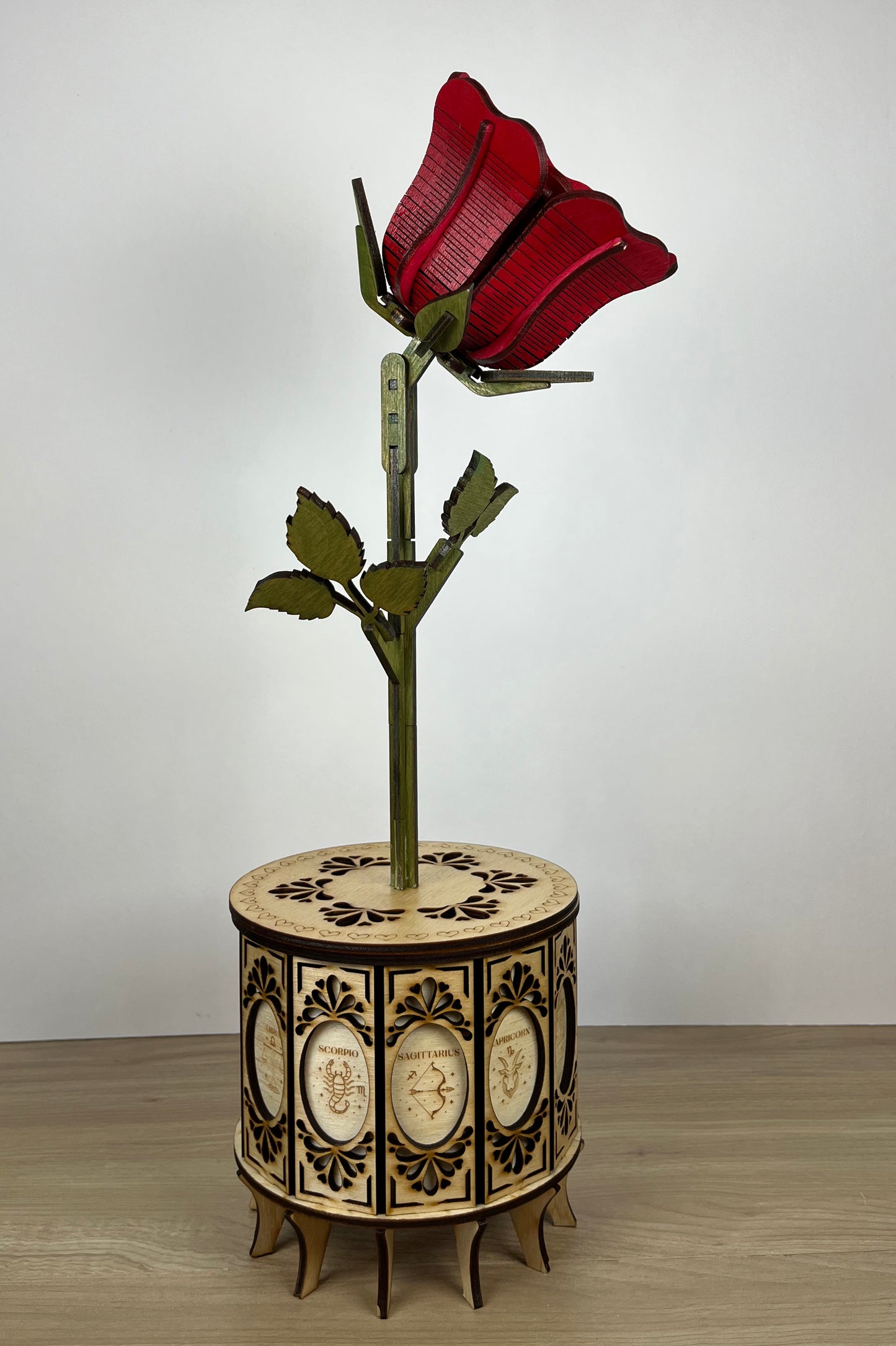 3D Red Rose Side 2