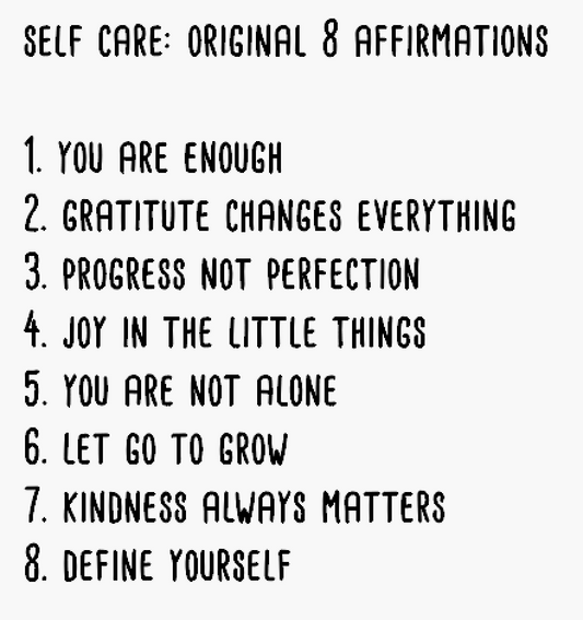 Self Care 8 Affirmations