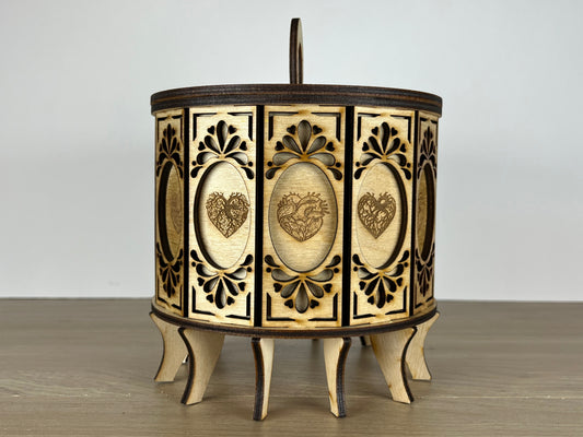 Nature's Embrace: Handcrafted 12-Sided Wooden Gift Box