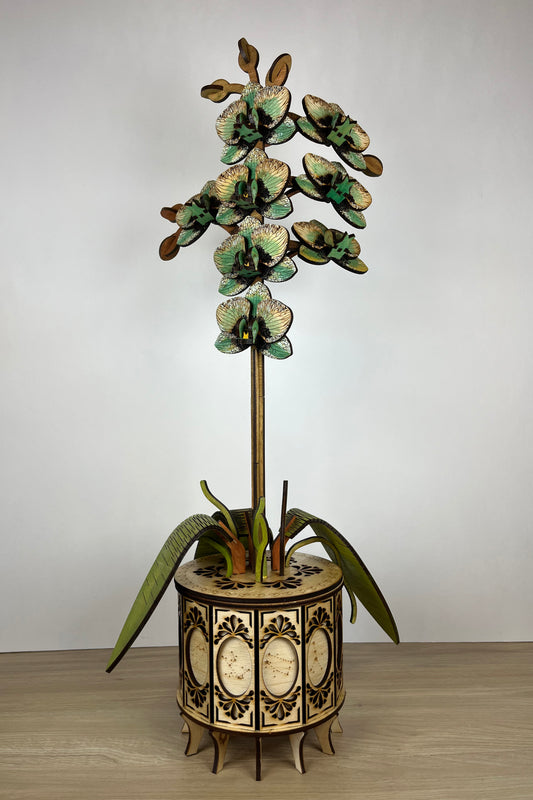 Orchid Green Tan Front View